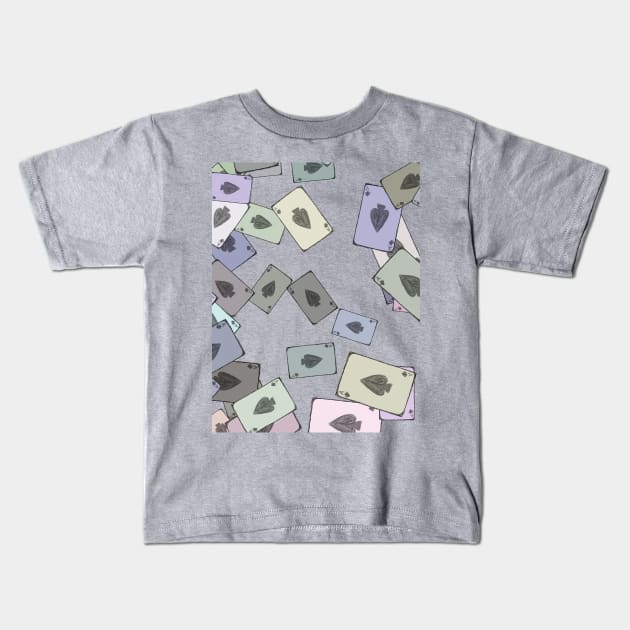 Ace of Spades pattern Kids T-Shirt by alexbookpages